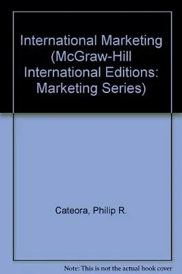 £4.49 • Buy International Marketing (McGraw-Hill ..., Hess, John M.