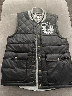  Las Vegas/Oakland Raiders Mens Small Mitchell & Ness Puffy Vest Jacket  • $70