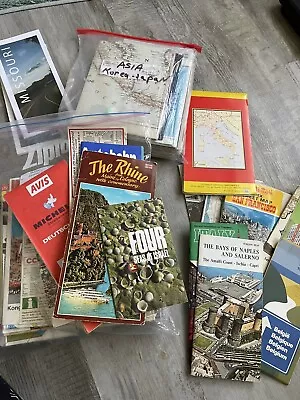 Vintage Map Lot Guides Oil AdvertsingStatesTourist DestinationsTrains • $23.99