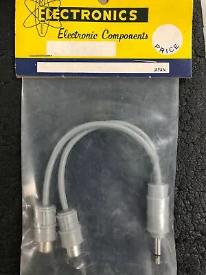 MONO Adapter 1/8  Male To RCA Female Cable 5  NOS MADE IN JAPAN GOOD QUALITY • $6.99