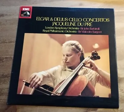 £8.99 • Buy Elgar & Delius Cello Concertos Jacqueline Du Pre 1972 EMI HMV Coloured Stamp 