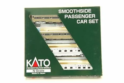 KATO N Scale #106-1401 SMOOTHSIDE PASSENGER CAR SET (SET E) Santa Fe 4 Car Set  • $208.99