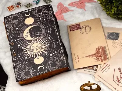 Vintage Leather Journal - Lock Closure Book Of Shadows Journal Gifts • $28.39