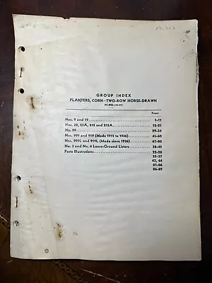 Vintage John Deere Planters Corn Two-Row Horse-Drawn Parts Catalog PC-B25 (#43) • $19.95