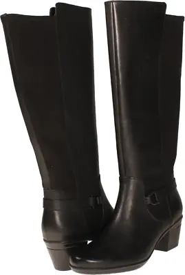 Clarks Emslie March Womens Riding Boot Black US Size 9 • $87.12