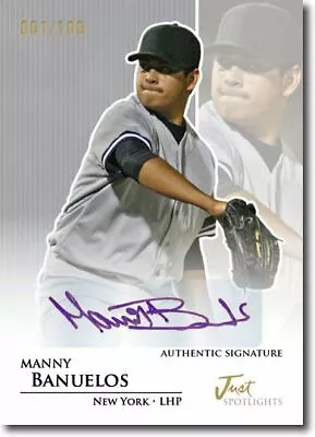 MANNY BANUELOS 2011 Just SPOTLIGHTS Rookie Autograph SILVER Auto RC #/100 • $11.99