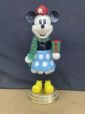 Vintage Disney Wood Nutcracker Minnie Mouse 14” Tall Statue Christmas 2009 • $24.99