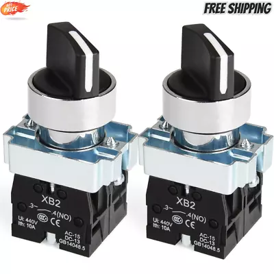 (Pack Of 2) 22Mm 3 Position Selector Switch Maintained 2NO XB2-20X/31 (3 Positio • $27