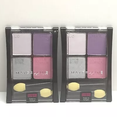 ( 2) Maybelline Expert Wear Eyeshadow Quads Tulips In Twilight Limited Edition • $24.99