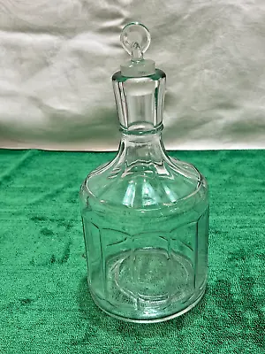 Vintage Glass Apothecary Jar With Stopper T-27 • $15