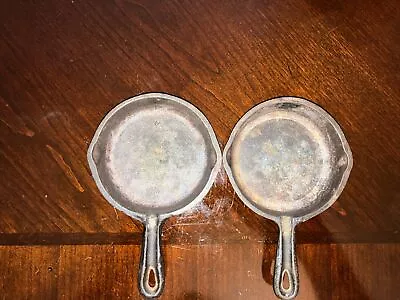 Vintage #3 Set Of Mini/Salesman Version Cast Iron Skillets • $9.99