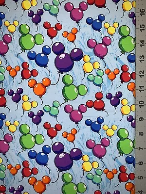 Mickey Mouse Balloons Custom Fabric Fat Quarter 18”x28” Cotton Spandex • $14