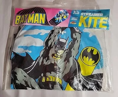 Sealed Vintage Rare Batman Kite With 6 1/2 Ft Streamer New 1990 Spectra Star  • $20