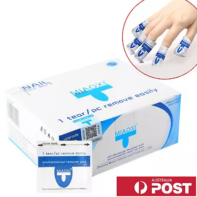 Disposable Gel Nail Polish Remover Pads UV Soak Off Acetone Removal Wraps AU • $11.95