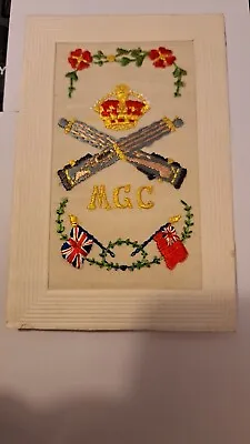 RARE WW1 Machine / Motor Gun Corps Silk Embroidered Postcard  • £25