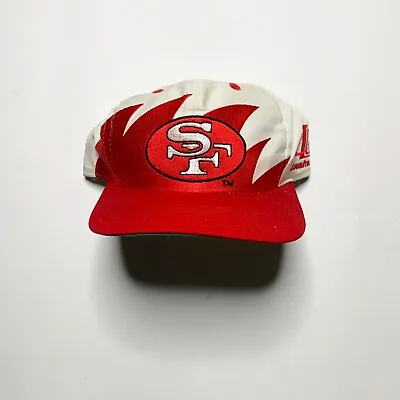 Vintage San Francisco 49ers Sharktooth Snapback Hat Logo Athletic NFL Proline • $119.99