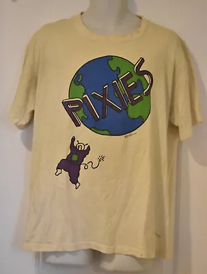 Vintage VTG 1992 The Pixies Trompe Le Monde T Shirt Size XL Cream Giant Band • $500