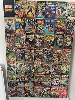 Marvel Avengers Vintage Retro Comic Covers Montage Canvas Print Picture Wall Art • £25