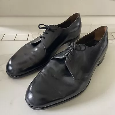 Maxwell Savile Row Oxfords Mens 43 US 10 Black Leather Dress Shoes Henry London • $399.50