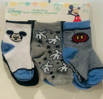 Disney Baby  Mickey Mouse Socks   6 Pairs • $9.99
