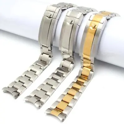 20mm 21mm Watch Bracelet For Rolex Submariner Daytona Stainless Steel Arc Strap • £55.19