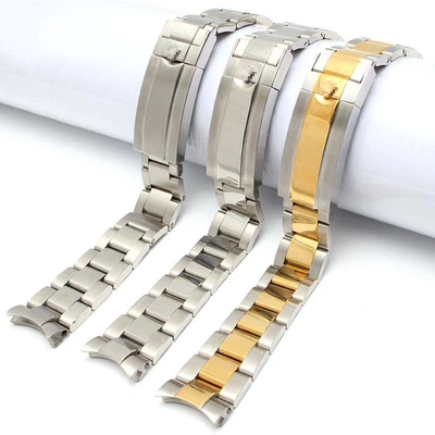 20mm 21mm Watch Bracelet For Rolex Submariner Daytona Stainless Steel Arc Strap • £55.19