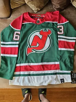 2024 Bnwt New Jersey Devils Green Retro Jersey #63 Jesper Bratt Jersey (sz.50)  • $70.50