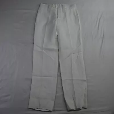 Calvin Klein 30 X 32 White Linen Flat Front Mens Dress Pants • $18.99