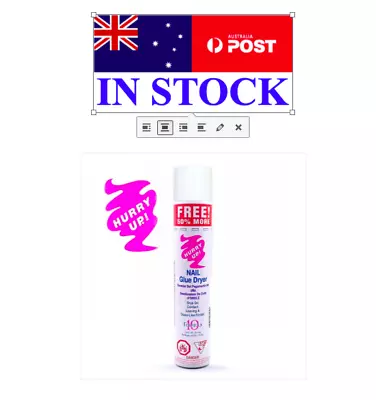 2 X Hurry Up Glue Spray Activator Nail Glue Dryer 7.2oz Nail Art Stone Parts  • £30.08