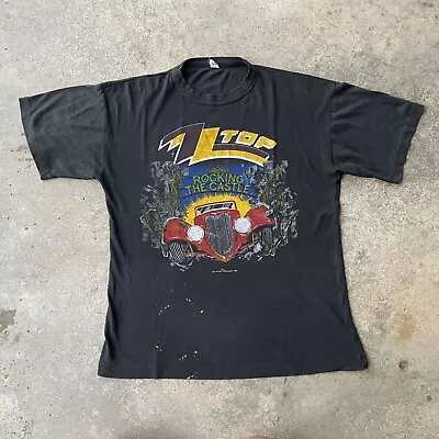 Vtg 80s Zz Top X Marillion 1985 Rocking The Castle Tour Tshirt Usa Made MD/LG • $199.96