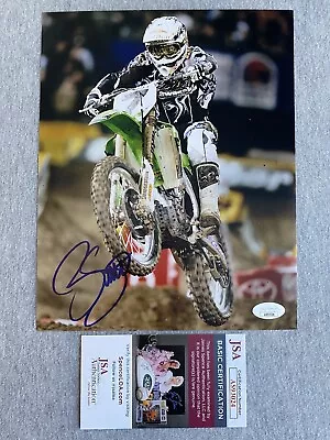 MOTOCROSS RACING JAMES BUBBA STEWART AUTOGRAPH 8x10 PHOTO YAMAHA JSA AS93024 • $79.95