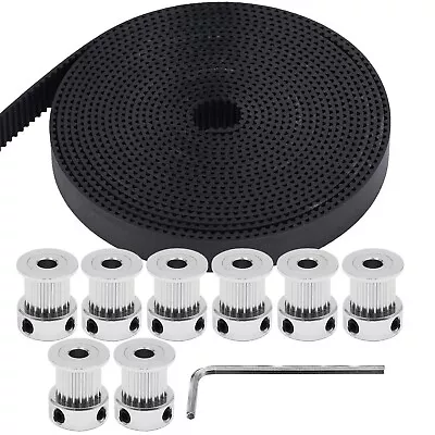 Zeelo GT2 Timing Belt 9mm Pulley 8pcs 5mm 20 Teeth Timing Pulley Wheel And G... • $42.86