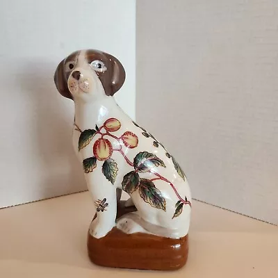 Vintage Chinese Floral Butterflies Dog Figurine • $40.99