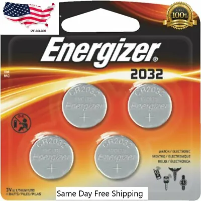 Energizer Batteries CR2032 240 MAh 3V Lithium Coin Cell  - 4-Pack • $4.99
