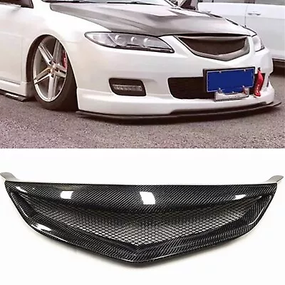 For 2006 2007 2008 2009-2010 Mazda 6 Front Grille Grill Black Carbon Fiber 1PC • $118.45