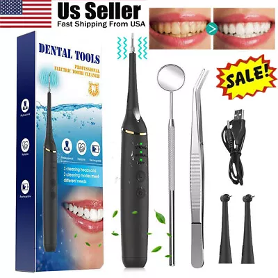 $18.35 • Buy Electric Teeth Cleaner Ultrasonic Dental Calculus Remover Scaler Tooth Whitening