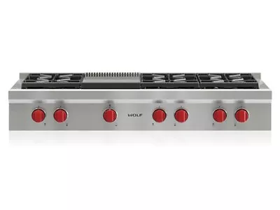 Wolf SRT486G 48   RangeTop Natural Gas  6 Burners Griddle NEW!!! • $4999