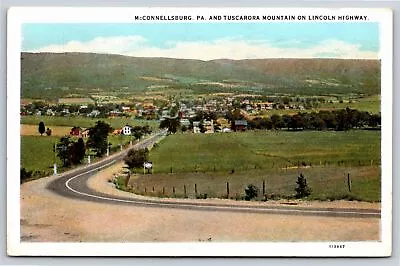 McConnellsburg Pennsylvania~Town & Tuscarora Mountain~Vintage Postcard • $3.70