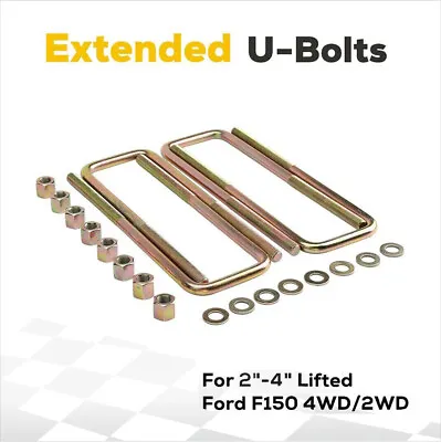 Rear Lift U-Bolts For 3  Wide Leaf Spring 11.4  Long 9/16  For 04-20 Ford F150 • $29.92