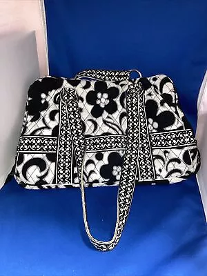 Vera Bradley Black/White Patterned Quilted Purse Multi Compartment Styling Bag • $12.99