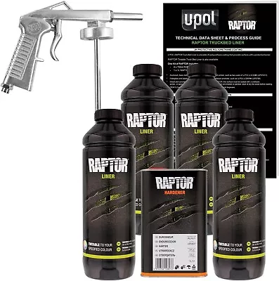 U-POL Raptor Tintable Urethane Spray-On Truck Bed Liner Spray Gun 4 Liters • $149.99