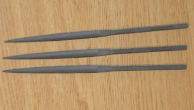 Precision Metal Files 80mm Set Of 3 Tapered Point Needle File Quality UK Stock • £2.79