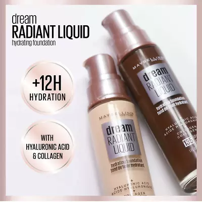 Maybelline New York Dream Radiant Liquid Medium Coverage Makeup Foundation • $5.50