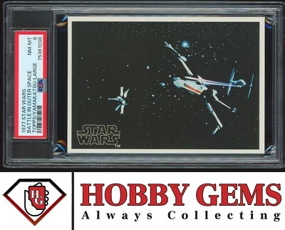 $74.99 • Buy X-WING Battle In Outer Space PSA 8 1977 Star Wars Topps Yamakatsu Large