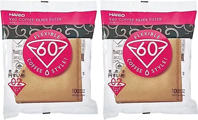 Hario V60 Paper Coffee Filters Size 02 Natural 200 Count • $30.60
