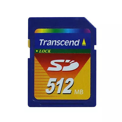 Transcend 512 MB SD Card Non HC SD Memory Card 512MB For Old Camera/DV • $7.65