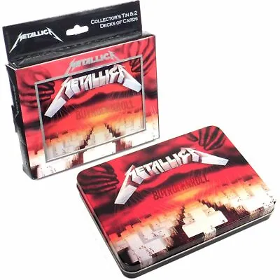 Metallica Master Puppets LP Album Tin 2 Deck Las Vegas Poker Game Playing Cards • $14.95