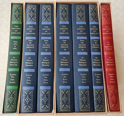 The History Of England. 7 Vols. Thomas B Macaulay. Folio Society. Illustrated. • £124.50