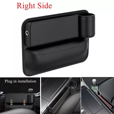 Car Seat Gap Filler Left Side Phone Holder Storage Box Organizer Bag Accessories • $29.69