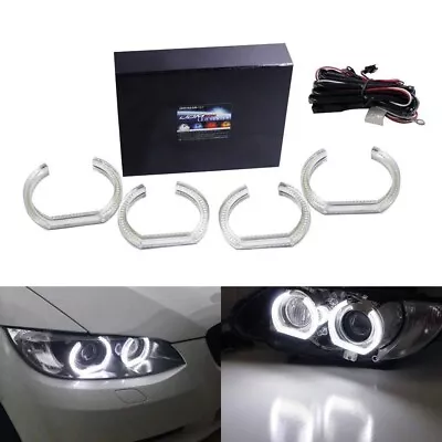 Acrylic Cover 7000K LED Angel Eye Halo Rings For BMW 1 2 3 4 5 Series Retrofit • $80.99